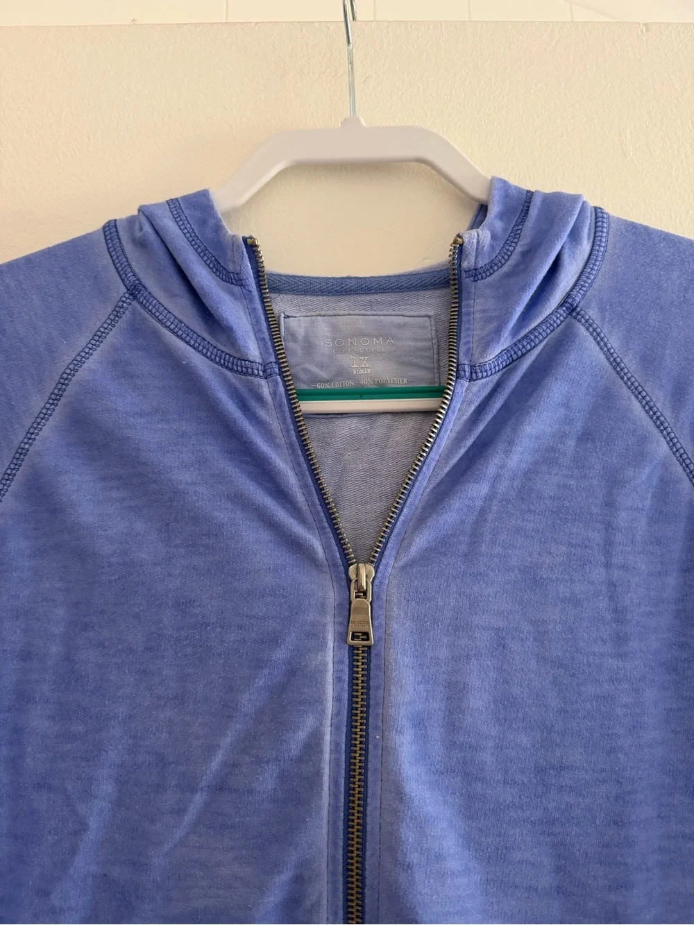 Women’s Blue Full-Zip Hoodie